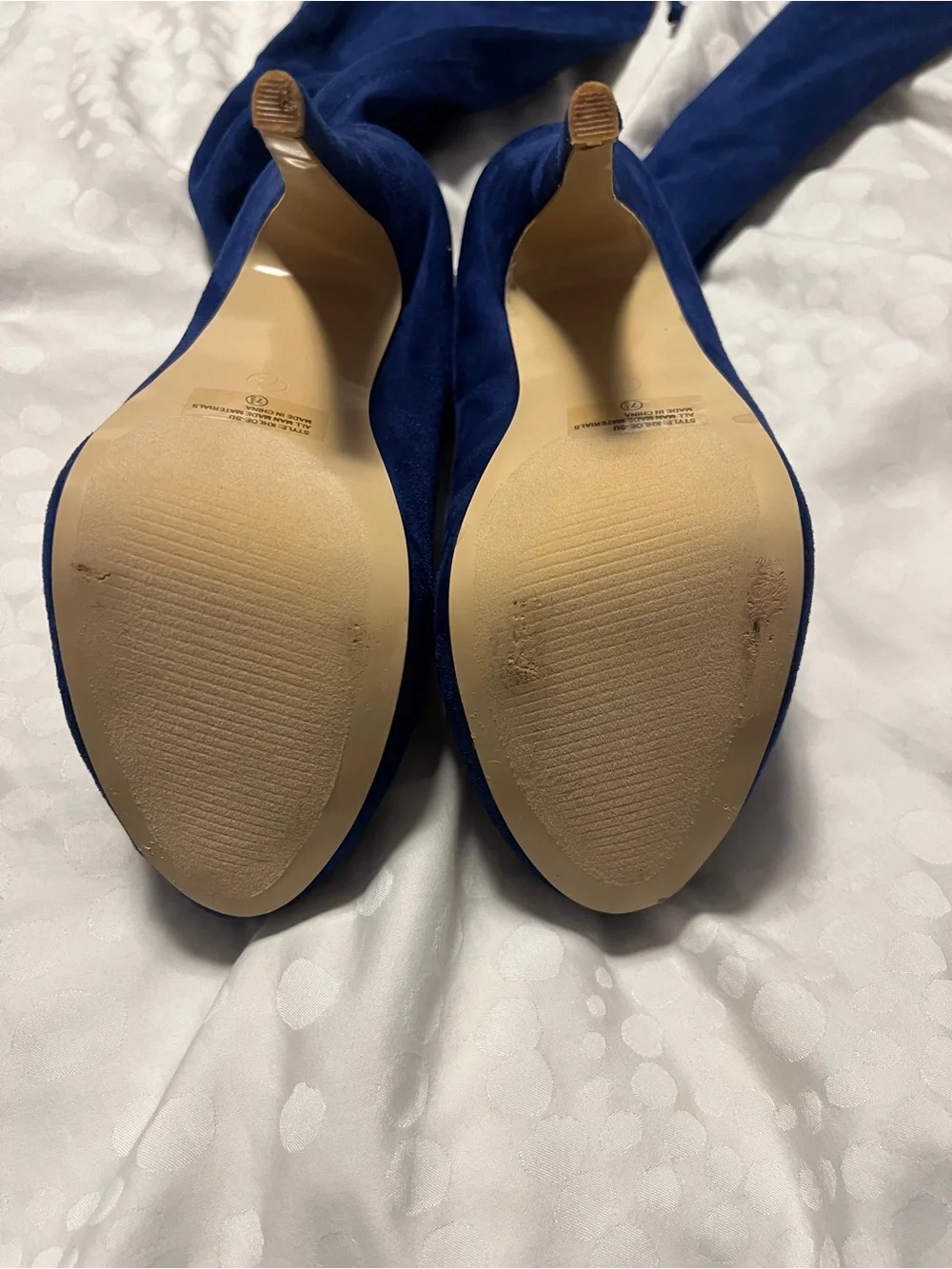 Ami Royal Blue Over-the-Knee Platform Boots